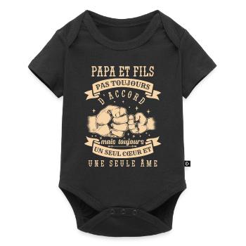 Papa Et Fils - Body à manches courtes Premium Bébé - noir - Devant