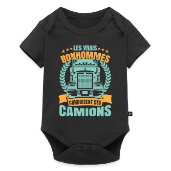 Camion Humour Chauffeur Poids Lourd - Body à manches courtes Premium Bébé - noir - Devant