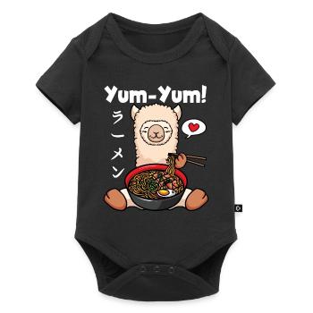 Anime Lama Ramen Nouilles Manga - Body à manches courtes Premium Bébé - noir - Devant