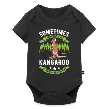 Kangourou australien Kangourou australien - Body à manches courtes Premium Bébé - noir - Devant