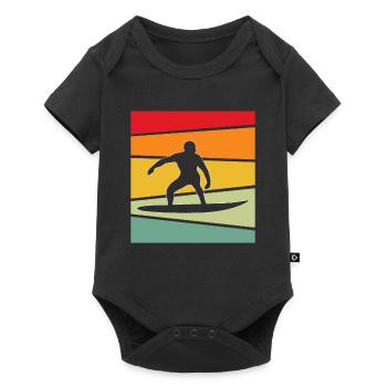 Surfing Retro - Baby Premium short-sleeve bodysuit - black - Front
