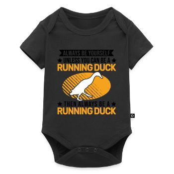 Indian Running Duck Gift Running Duck - Baby Premium short-sleeve bodysuit - black - Front