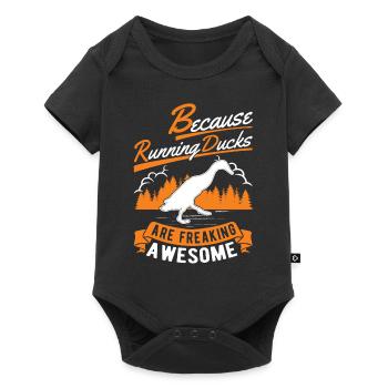 Indian Running Duck Gift Runner Duck - Baby Premium short-sleeve bodysuit - black - Front