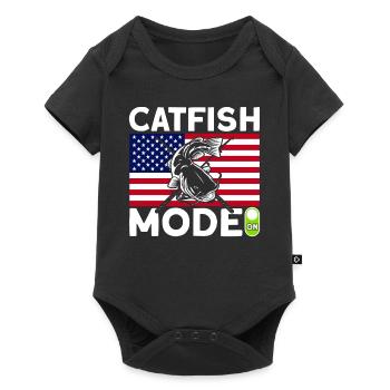 Mode poisson-chat sur cadeau de pêche au poisson-chat - Body à manches courtes Premium Bébé - noir - Devant