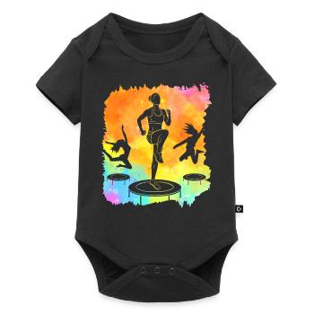 Trampolin - Baby Premium Kurzarmbody - Schwarz - Vorne