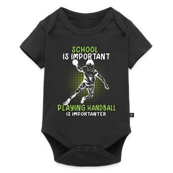 préfère jouer au handball Joueur de handball - Body à manches courtes Premium Bébé - noir - Devant
