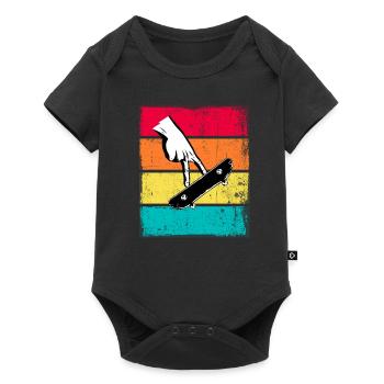 Fingerboarding Shirt, Fingerboard Shirt, Fingerboa - Baby Premium short-sleeve bodysuit - black - Front