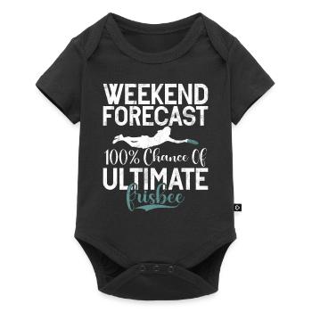Ultimate Frisbee & Disc Golf Frisbee Design - Baby Premium Kurzarmbody - Schwarz - Vorne