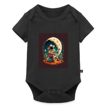 Astronaut Musician Astronaut Playing Guitar On - Baby Premium short-sleeve bodysuit - black - Front