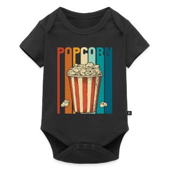 Popcorn - Baby Premium Kurzarmbody - Schwarz - Vorne