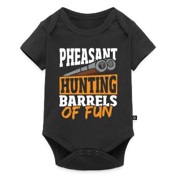 Barils de chasse au faisan de chasseur de faisans amusant - Body à manches courtes Premium Bébé - noir - Devant