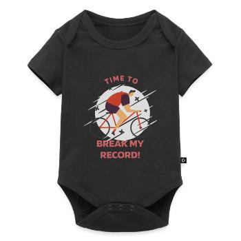 Time To Break My Record! Retro Biking - Baby Premium short-sleeve bodysuit - black - Front