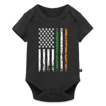 American Flag Patriotic St. Patrick's Day - Baby Premium short-sleeve bodysuit - black - Front