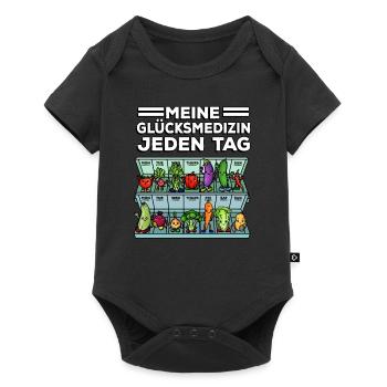 My happiness medicine Vegetable Foodie every day - Baby Premium short-sleeve bodysuit - black - Front