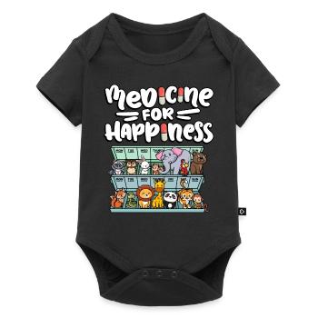 Medicine for Happiness Cute Zoo - Baby Premium short-sleeve bodysuit - black - Front