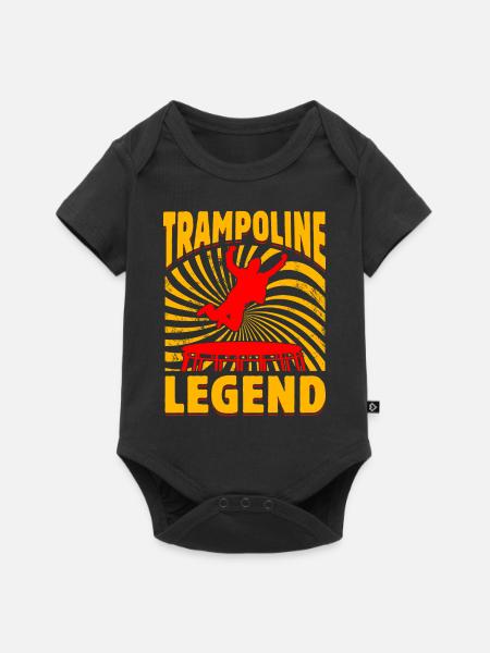Trampolin-Legende - Baby Premium Kurzarmbody - Schwarz