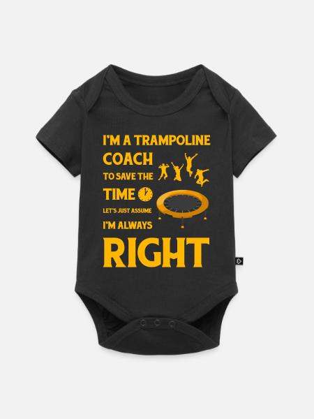 Trampolin-Trainer - Baby Premium Kurzarmbody - Schwarz