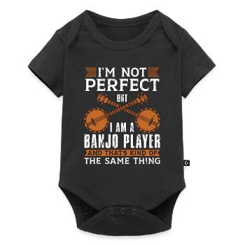 Banjo Je ne suis pas parfait Mais Musique Folklorique Joueur de Banjo - Body à manches courtes Premium Bébé - noir - Devant