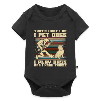 Guitare basse C’est ce que je fais Guitariste rétro - Body à manches courtes Premium Bébé - noir - Devant