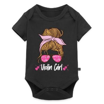 Violin Violinist Girl Sunglasses - Baby Premium short-sleeve bodysuit - black - Front