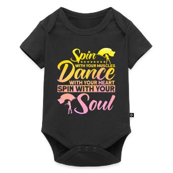 Danse avec ton cœur Flag Guard Gift - Body à manches courtes Premium Bébé - noir - Devant