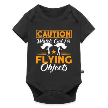 Beware of flying objects Flag guard G - Baby Premium short-sleeve bodysuit - black - Front
