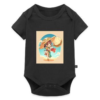 Anime Girl Wearing Sombrero Anime Girl Wearing - Baby Premium short-sleeve bodysuit - black - Front