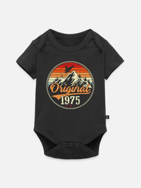 Ursprünglich 1975 - Baby Premium Kurzarmbody - Schwarz