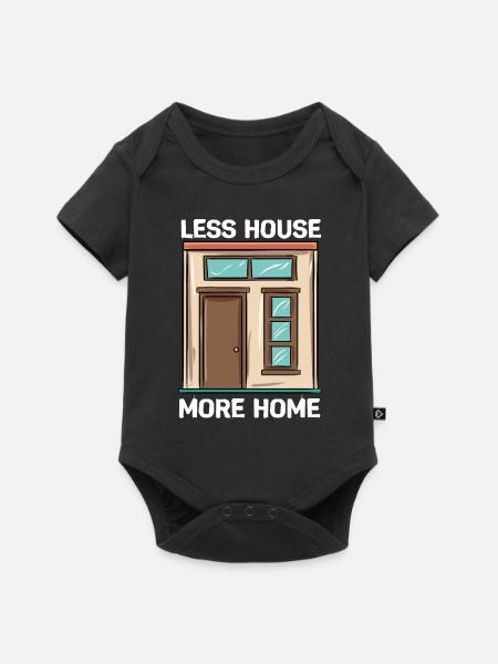 Tiny House - Baby Premium Kurzarmbody - Schwarz