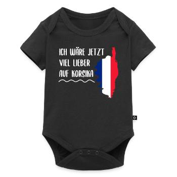 Korsika Lustiger Spruch Frankreich Insel Geschenk - Baby Premium Kurzarmbody - Schwarz - Vorne