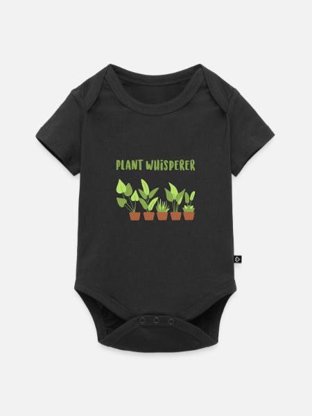 Pflanzen Grünpflanzen - Baby Premium Kurzarmbody - Schwarz