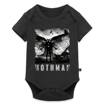 Mothman Distressed Creepy Sighting Photo Cryptid - Baby Premium short-sleeve bodysuit - black - Front