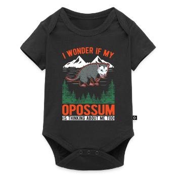 Opossum Cadeau Marsupial Opossum - Body à manches courtes Premium Bébé - noir - Devant