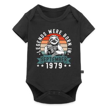 Legends Were Born In September 1979 Faultier Sloth - Baby Premium short-sleeve bodysuit - black - Front