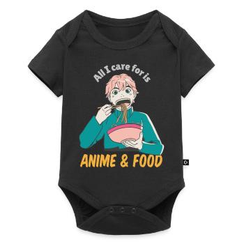 Tout ce qui m’importe, c’est Anime & Food Retro Anime Lover - Body à manches courtes Premium Bébé - noir - Devant