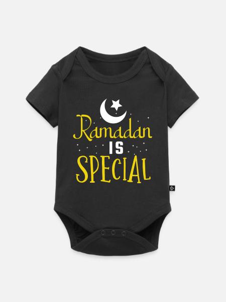 Ramadan, Rabian, Muslim, Islamisch - Baby Premium Kurzarmbody - Schwarz