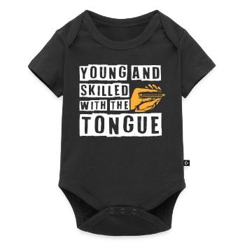 Harmonica player, Harmonica music - Baby Premium short-sleeve bodysuit - black - Front