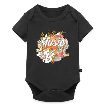 Ohne Musik würde das Leben B Flat Zitat - Baby Premium Kurzarmbody - Schwarz - Vorne