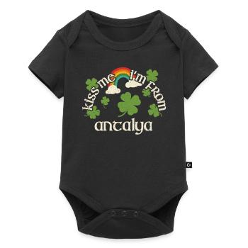 Kiss Me - St. Patrick's Day Antalya - Baby Premium short-sleeve bodysuit - black - Front