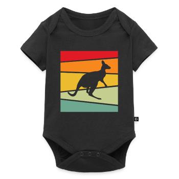 Kangourou Rétro - Body à manches courtes Premium Bébé - noir - Devant
