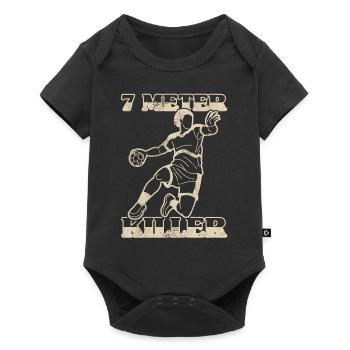 Équipe de handball, club, entraîneur, entraîneur, joueur - Body à manches courtes Premium Bébé - noir - Devant