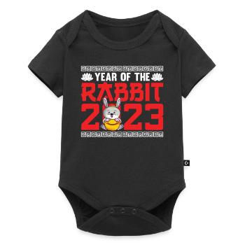 Year of the Rabbit 2023 - Baby Premium short-sleeve bodysuit - black - Front