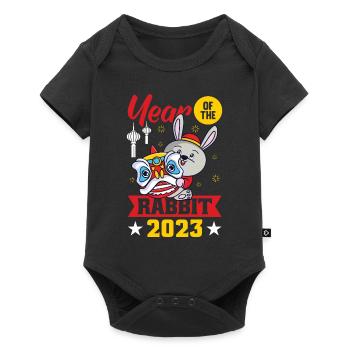 Year of the Rabbit 2023 - Baby Premium short-sleeve bodysuit - black - Front