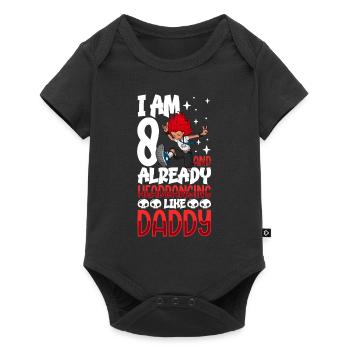 I'm 8 - Girl Rocker - Baby Premium short-sleeve bodysuit - black - Front