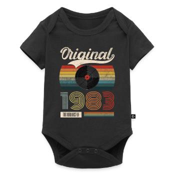 1983 Vintage Birthday Gift Tee Retro Style - Baby Premium short-sleeve bodysuit - black - Front