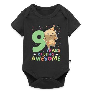 Loutre pour ses enfants de 9 ans - Body à manches courtes Premium Bébé - noir - Devant
