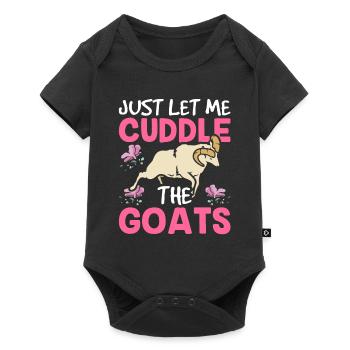 Permettez-moi juste de caresser l’animal de la chèvre - Body à manches courtes Premium Bébé - noir - Devant