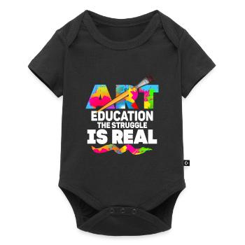 L’éducation artistique La lutte est réelle Professeur Art T - Body à manches courtes Premium Bébé - noir - Devant