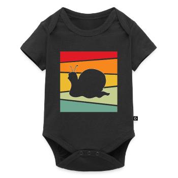 Snail Retro - Baby Premium short-sleeve bodysuit - black - Front