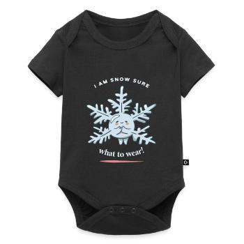 Je sais quoi porter! Drôle de neige hiver - Body à manches courtes Premium Bébé - noir - Devant